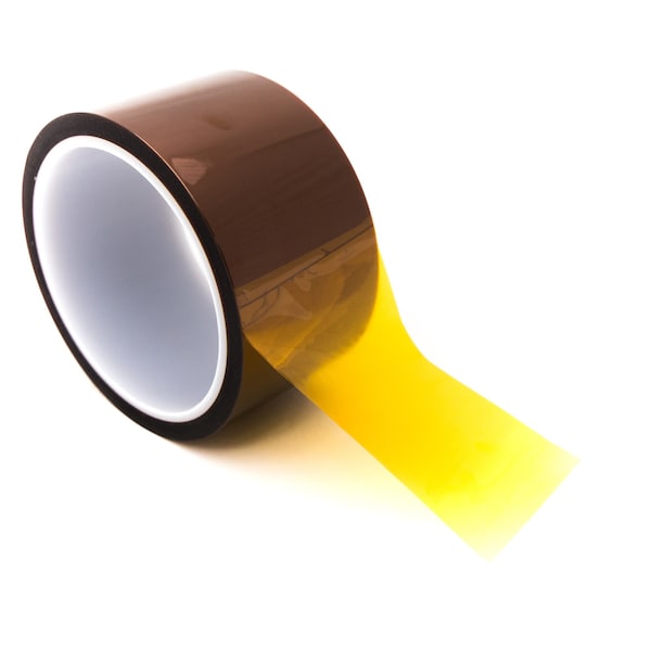 High-Temperature Kapton Tape, 2 Mil Thick, 1 3/4 In. Wide x 36 Yards Long, Amber - UL Recognized